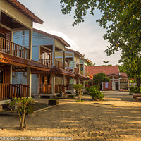 Buy canvas prints of Typical beach villa apartments on Pramuka Island, Thousand Islands, Indonesia by SnapT Photography