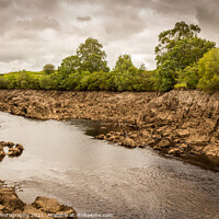 Buy canvas prints of An exposed gorge on the Water of Ken in Galloway, due to draining Earlstoun Dam by SnapT Photography