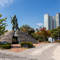 Buy canvas prints of The 'Statue of Brothers' at the War Memorial of Korea Museum, Seoul, South Korea by SnapT Photography