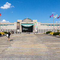 Buy canvas prints of The steps at the entrance at the War Memorial of Korea Museum, Seoul by SnapT Photography
