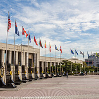 Buy canvas prints of Flags at the War Memorial of Korea Museum, Yongsan-dong, Seoul, South Korea by SnapT Photography