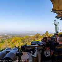 Buy canvas prints of Tourists at the Dorsa Observatory at the Korean Demilitarized Zone by SnapT Photography
