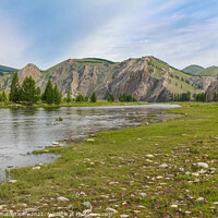 Buy canvas prints of Early morning on the Delger Moron River in Mongolia by SnapT Photography