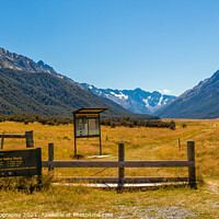 Buy canvas prints of The entrance to Ahuriri Conservation Park in Mackenzie basin, Canterbury by SnapT Photography