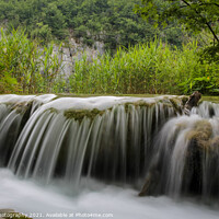 Buy canvas prints of Long exposure of a waterfall at Plitvice Lakes, UNESCO World Heritage Site by SnapT Photography