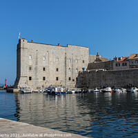Buy canvas prints of Dubrovnik harbour by the maritime museum and city walls, Croatia by SnapT Photography