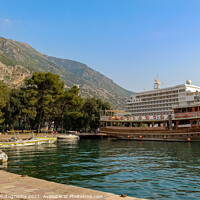 Buy canvas prints of Ferries and cruise ships moored at the harbour in Kotor, Montenegro by SnapT Photography