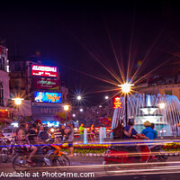 Buy canvas prints of Long exposure of Dong Kinh Nghia Thuc Square at night, Hanoi by SnapT Photography