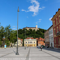 Buy canvas prints of The park at Congress Square in the center of Ljubljana on a summers day by SnapT Photography