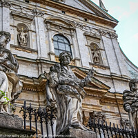 Buy canvas prints of Statues of the saints outside the Saints Peter and Paul Church, Krakow, Poland by SnapT Photography