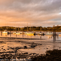 Buy canvas prints of Yachts and boats moored at Kirkcudbright Marina, reflecting on the water by SnapT Photography