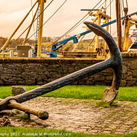 Buy canvas prints of Large ship anchor displayed at Kirkcudbright harbour, Scotland by SnapT Photography