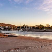 Buy canvas prints of Low tide and mudflats on the River Dee estuary at Kirkcudbright during sunset by SnapT Photography