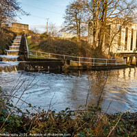 Buy canvas prints of Earlstoun salmon ladder or fish pass, at Earlstoun Power Station and Dam, on the Water of Ken, Galloway Hydro Electric Scheme, Scotland by SnapT Photography