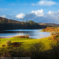 Buy canvas prints of A view over Woodhall loch, on a sunny winters day, near Mossdale , Scotland by SnapT Photography