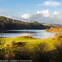Buy canvas prints of A view over Woodhall loch, on a sunny winters day, near Mossdale , Scotland by SnapT Photography