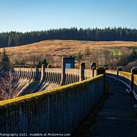 Buy canvas prints of Walk way at the top Clatteringshaws Dam, on the Galloway Hydro Electric Scheme by SnapT Photography