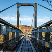 Buy canvas prints of Boat Weil Wooden Suspension Bridge over the Water of Ken, Scotland by SnapT Photography