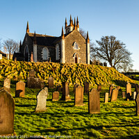 Buy canvas prints of Dalry Parish Church and Graveyard at sunset, Dumfries and Galloway, Scotland by SnapT Photography