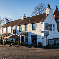 Buy canvas prints of Clachan Inn in the centre of St. John's Town Dalry on a winter days by SnapT Photography