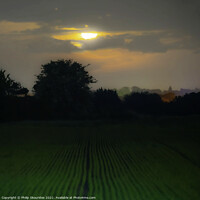 Buy canvas prints of Moonrise in Norfolk by Philip Skourides
