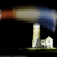 Buy canvas prints of Hunstanton lighthouse lightpainted by Philip Skourides