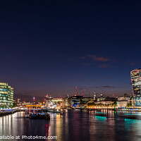 Buy canvas prints of Thames Panorama at night London by James Catley