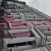Buy canvas prints of Notting Hill Colourful Houses by Emily Koutrou