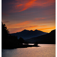 Buy canvas prints of Sunset over Snowdon by Peter Taylor