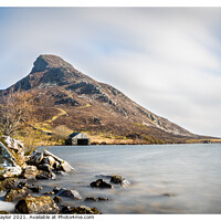 Buy canvas prints of Boathouse on the shore of Cregennan Lakes by Peter Taylor