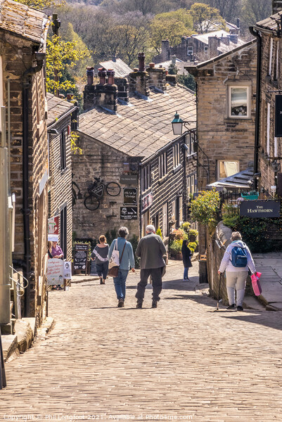 Haworth Main Street Yorkshire Picture Board by Phil Longfoot