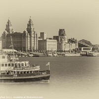 Buy canvas prints of Ferry on the Mersey.  by Phil Longfoot