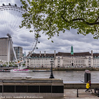 Buy canvas prints of View over the River Thames towards the London Eye  by Phil Longfoot