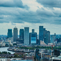 Buy canvas prints of View from Sky Garden London towards Canary Wharf  by Phil Longfoot