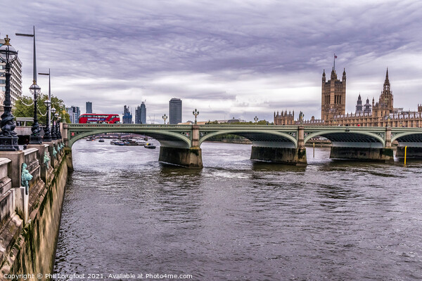 Westminster Bridge London Picture Board by Phil Longfoot