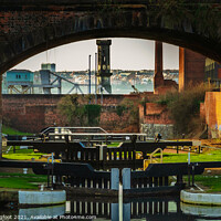 Buy canvas prints of Canal locks into Leeds Liverpool Canal near Liverpool by Phil Longfoot