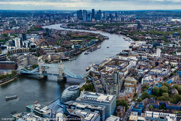 River Thames from the Shard  Picture Board by Phil Longfoot