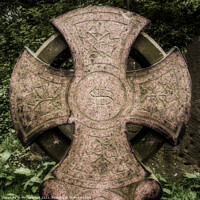 Buy canvas prints of Celtic Cross in a Liverpool Cemetery  by Phil Longfoot