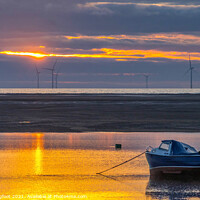 Buy canvas prints of Tranquil sunset near Meols Wirral England by Phil Longfoot