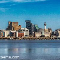 Buy canvas prints of Liverpool Famous Waterfront and Ferry Panorama  by Phil Longfoot