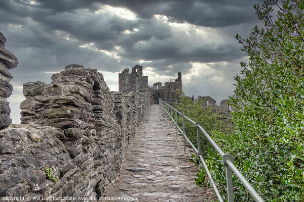 Conway Castle Wall Wales Picture Board by Phil Longfoot