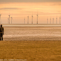 Buy canvas prints of Iron Man alone on the beach - Crosby  by Phil Longfoot