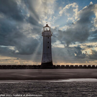 Buy canvas prints of New Brighton Wirral as the sun sets by Phil Longfoot