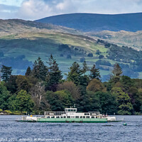 Buy canvas prints of Cable pulled boat on Lake Windermere by Phil Longfoot