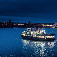 Buy canvas prints of Ferry cross the Mersey at dusk by Phil Longfoot