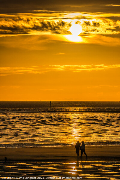 Beautiful sunset walk along the Coast at Crosby Merseyside  Picture Board by Phil Longfoot