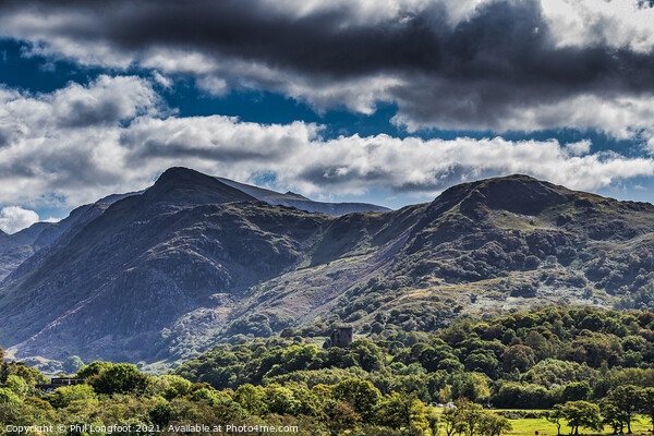 Snowdonia Mountain Range near Llanberis North Wales Picture Board by Phil Longfoot