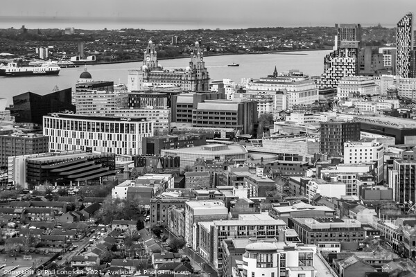 Liverpool City Centre from the tower of Cathedral Picture Board by Phil Longfoot