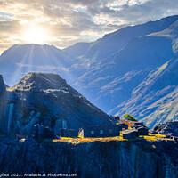 Buy canvas prints of Sunset over Dinorwic Quarry Llanberis by Phil Longfoot