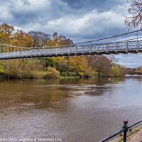 Buy canvas prints of Suspension Bridge spanning River Dee Chester Cheshire by Phil Longfoot